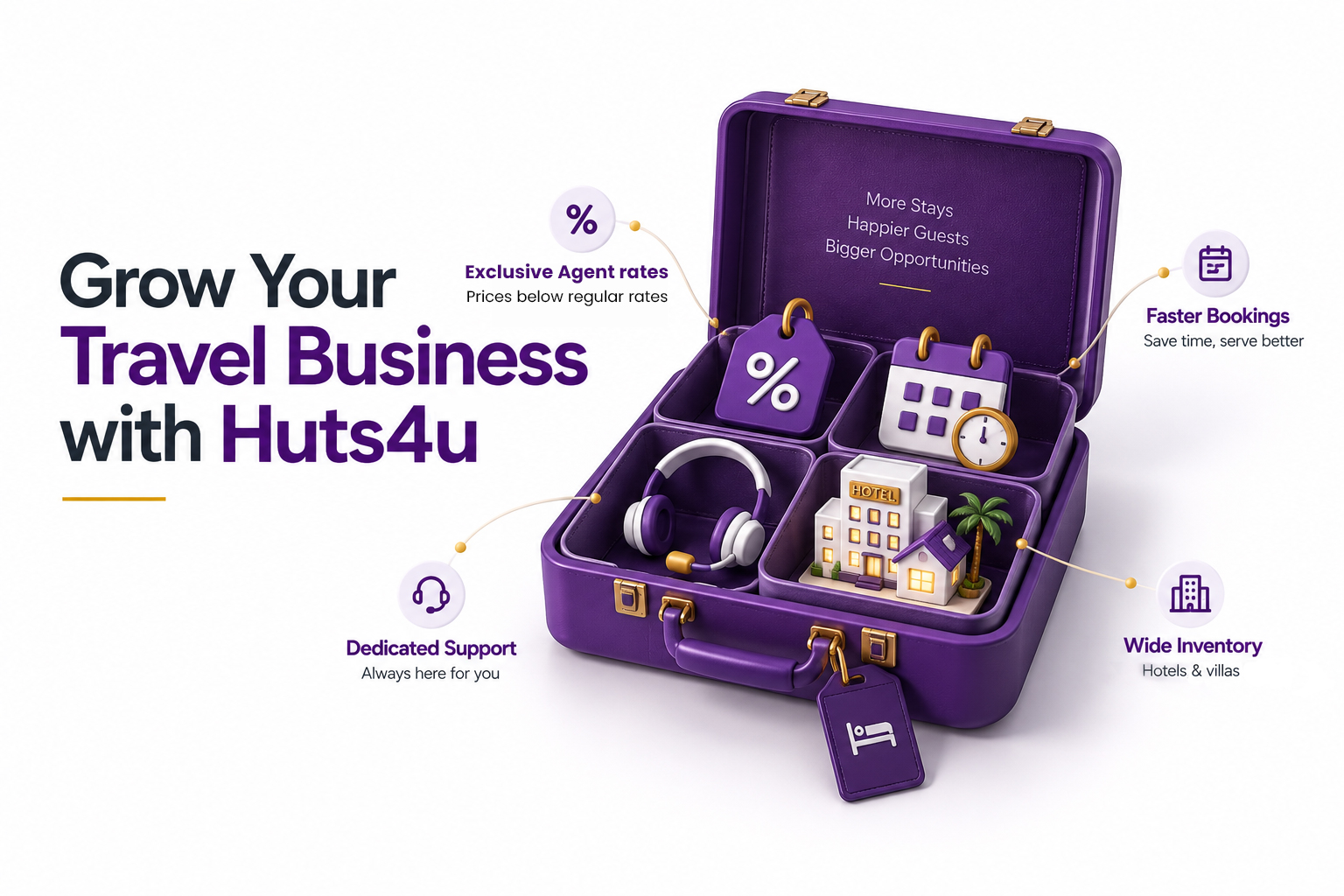 Travel professional using Huts4u to plan stays